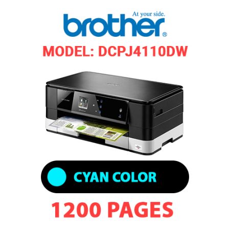 BROTHER DCPJ4110DW PRINTER - CYAN INK