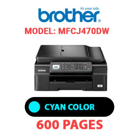 BROTHER MFCJ470DW PRINTER - CYAN INK