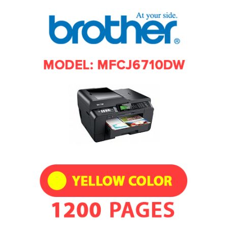 BROTHER MFCJ6710DW PRINTER - YELLOW INK