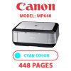 CANON MP630 PRINTER - CYAN INK