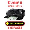 CANON MX726 PRINTER - YELLOW INK
