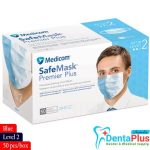 Face Mask Earloop Premier Plus Level 2 – Blue – Medicom