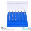 Bur Holder 24 Holes – Plastic Rectangular #Each - blue