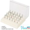 Bur Holder 24 Holes – Plastic Rectangular #Each - white