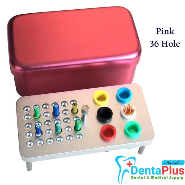 Endo File Stand Pink, 36 Holes Suitable for – Files+GP Points