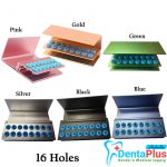 Bur Holder 16 Holes Blue Aluminum Stand with Silicone Cover – Suitable for FG-RA