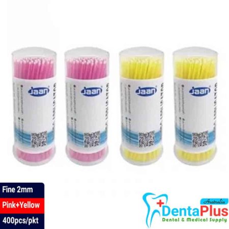 Dental Disposable Micro Applicators #400pcs/pkt - Fine 2mm (Pink+Yellow)
