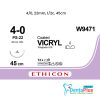 Sutures Absorbable Vicryl (Ethicon) Pack of 12 - 4-0-22mm-1-2c-45cm