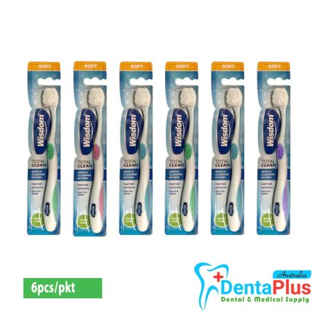 Toothbrush-Adult Soft-Wisdom # 6pcs/pkt