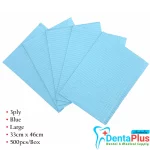 Disposable Dental Bibs 3 ply Large – Blue