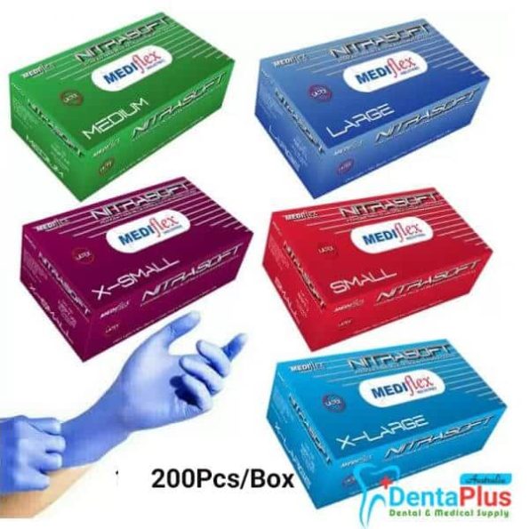 NITRASOFT-Nitrile-Powder-Free-Gloves-Mediflex-200Pcs
