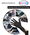 Nitrile Powder Free & Latex Free Examination Non-Sterile Gloves (Black)
