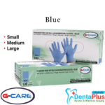 G-CARE Nitrile Powder Free & Latex Free Examination Non-Sterile Gloves (Blue)