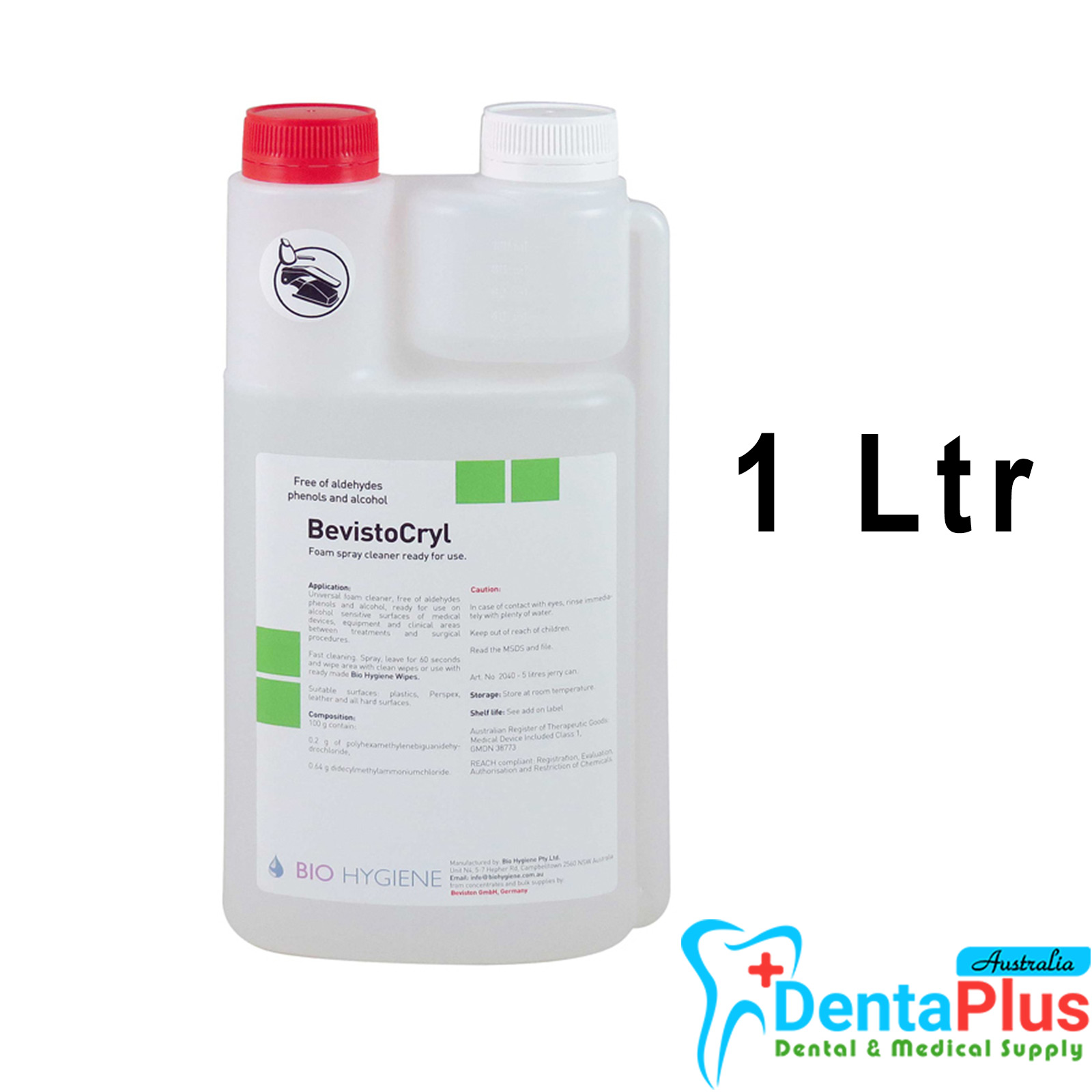 Bio Hygiene BevistoCryl Hospital Grade Disinfectant - Hard Surfaces - BevistoCryl 1 Ltr
