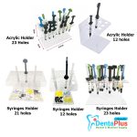 Composite-&-Etch-Syringes-Holder-with-Tips-Dispenser-&-Syringe-Acrylic-Organizer-Holder-12-or-21-or-23-Holes