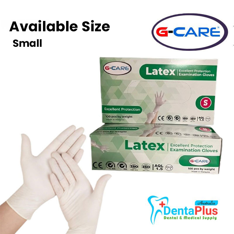 G-CARE Latex Powder Free Examination Gloves #100pcs/box  (10box/ctn)