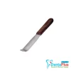 Metal Alginate Spatula Wooden handle straight and curved - Curved