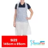 Disposable Waterproof LDPE White Apron 100pcs/pkt Mediflex - 145cm-x-85cm