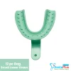 Edentulous Impression Trays, Astek Transform Heat Mouldable#12pcs/Bag - Small Lower Green #11