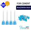 Dental Impression Mixing Tips #50pcs/pkt - blue-white-short
