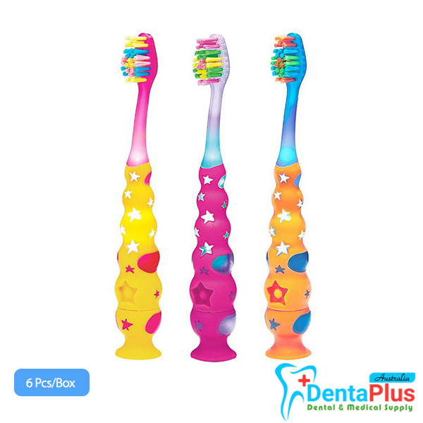 Caredent Superstars Kids Flashing Toothbrush #6pcs/pkt