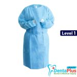 Disposable Blue Tie-Up Gown – Level 1 Protection (Non-Sterile) – 10pcs/pkt